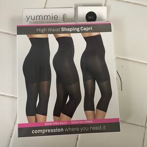 Yummie Heather Thomson In Shapes High Waist Shaping Capri M/L Nude NEW